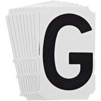 Étiquettes de lettres et chiffres gothiques individuels Quick-Align<sup>MD</sup>, G, 4" h, Noir SZ995 | Duraquip Inc