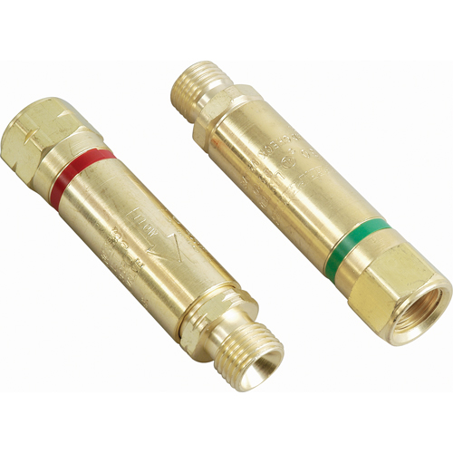 Antiretours pare-flammes - Oxy/gaz combustibles, Ensemble pour oxyg&egrave;ne-gaz combustible, Style pour adapteur de d&eacute;tendeur Duraquip Inc