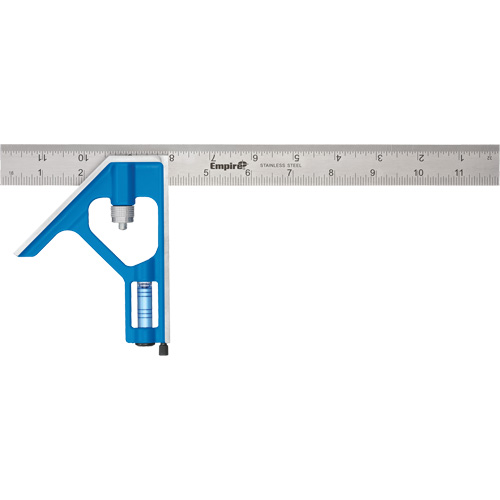 &eacute;querre combin&eacute;e True Blue, 12" lo, 1/16" Graduations, Acier, Ordinaire Duraquip Inc