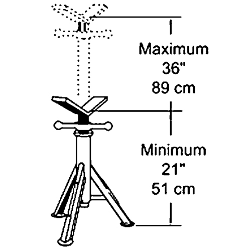 Heavy-Duty Pipe Jack, 2500 lbs. Load Capacity Duraquip Inc