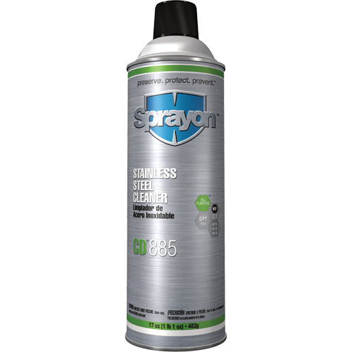 Nettoyant pour acier inoxydable CD885, 20 oz, Canette a&eacute;rosol Duraquip Inc