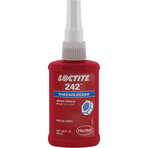 Threadlocker 242 , Blue, Medium, 50 ml, Bottle Duraquip Inc