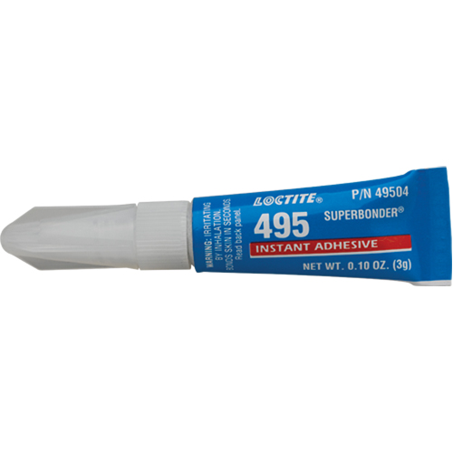 Adh&eacute;sif instantan&eacute; Super Bonder 495, Transparent, Tube, 3 g Duraquip Inc