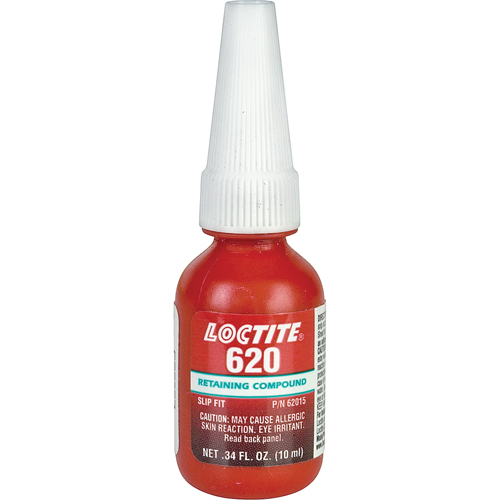 Retaining Compound 620 High Temperature, 10 ml, Bottle, Green Duraquip Inc