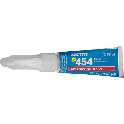 Adh&eacute;sif instantan&eacute; en gel Prism 454, Transparent, Tube, 3 g Duraquip Inc