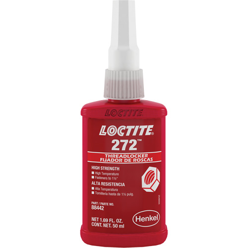 Compos&eacute; de blocage 272 temp&eacute;rature &eacute;lev&eacute;e, Rouge, &eacute;lev&eacute;, 50 ml, Bouteille Duraquip Inc