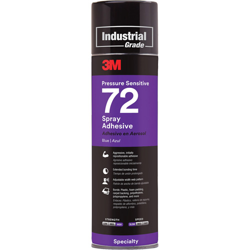 Adh&eacute;sifs autocollants 72, Bleu, Canette a&eacute;rosol Duraquip Inc