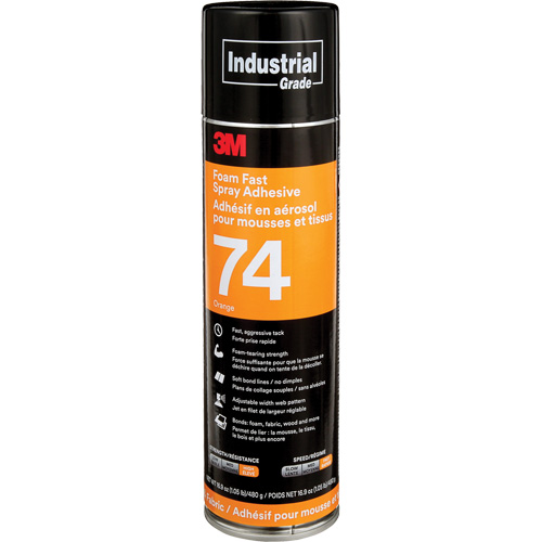 Foam & Fabric Spray Adhesive, Orange, Aerosol Can Duraquip Inc
