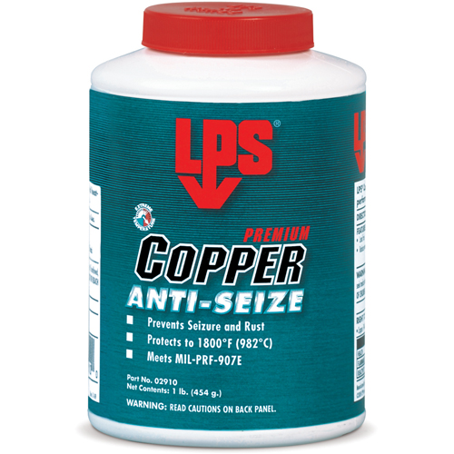 Copper Anti-Seize, 1/2 lbs., Bottle, 1800°F (982°C) Max Temp. Duraquip Inc