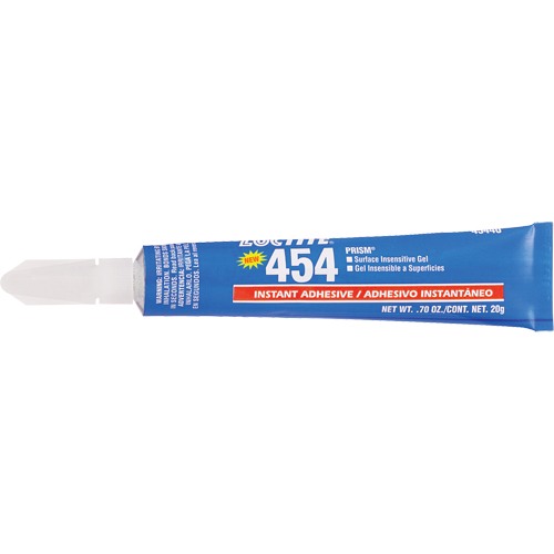 Gel adh&eacute;sif instantan&eacute; Prism 454, Transparent, Tube, 20 g Duraquip Inc