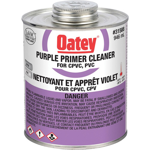 Purple Primer/Cleaner, 946 ml, Brush Top Can Duraquip Inc