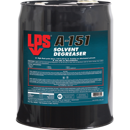 A-151 Solvent Degreaser, Pail Duraquip Inc