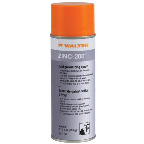 Zinc-200 Cold Galvanizing Spray, Aerosol Can Duraquip Inc