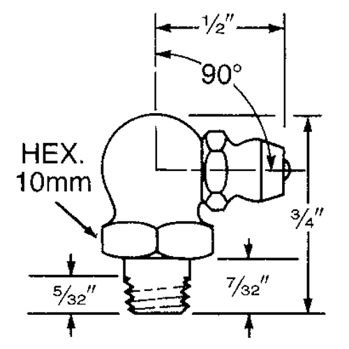 Fitting, 6 mm Thread Duraquip Inc