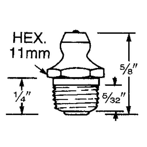 Fitting, 10 mm Thread Duraquip Inc