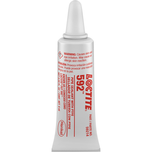 592 PST&reg; Slow Cure Thread Sealant, Tube, 6 ml, -54° C - 204° C/-65° F - 400° F Duraquip Inc