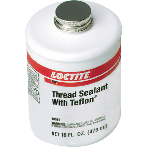 Thread Sealant with PTFE, Brush-Top Can, 473 ml, -51° C - 149° C/-59.8° F - 300.2° F Duraquip Inc