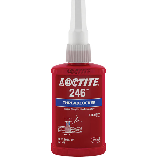 246 High Temperature Threadlocker, Blue, Medium, 50 ml, Bottle Duraquip Inc
