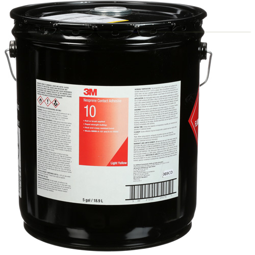 Ten Bond Contact Cement, Pail, 5 gal., Yellow Duraquip Inc