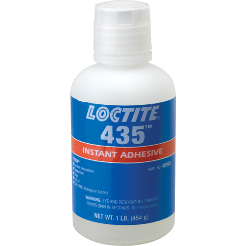 435 Surface Insensitive Instant Adhesive, Clear, Bottle, 454 g Duraquip Inc