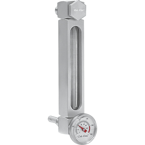 Aluminum Liquid Level Gauge, Threaded, 10" L, 205°F (96.11° C) Duraquip Inc