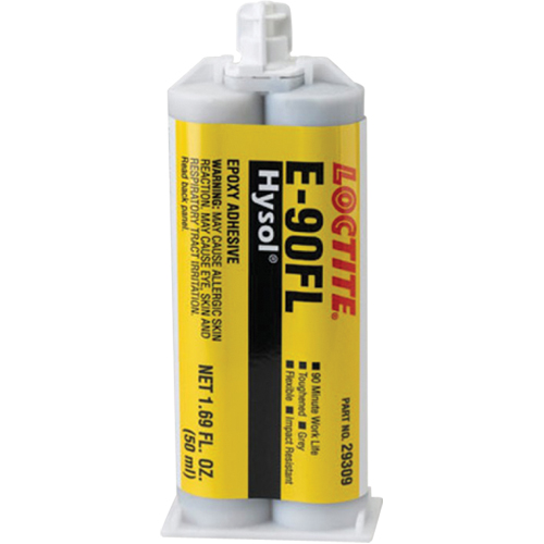 Hysol E-90FL Adhesive, 102 g, Dual Cartridge, Two-Part, Grey Duraquip Inc