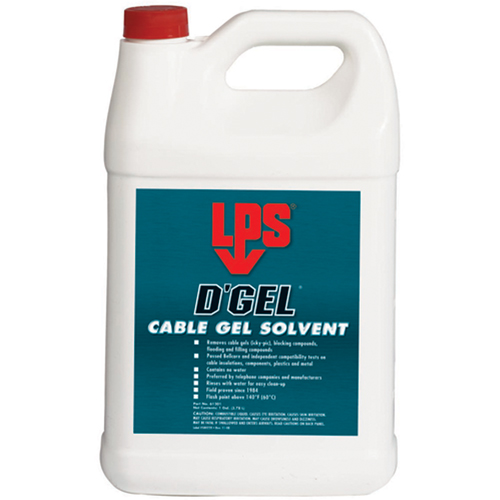 D'Gel&reg; Cable Gel Solvent, 1 gal., Jug Duraquip Inc
