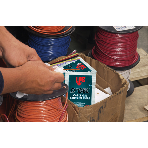 D'Gel&reg; Cable Gel Solvent, Packets Duraquip Inc