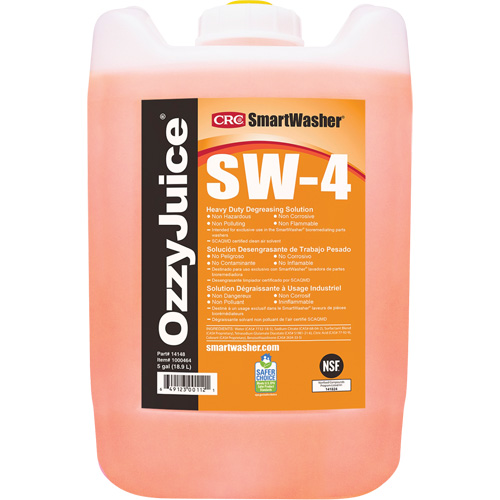 Smartwasher&reg; Industrial Grade Cleaning Solution, Jug Duraquip Inc