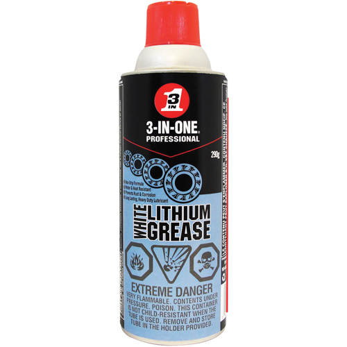 3-IN-1&reg; White Lithium Grease, Aerosol Can Duraquip Inc