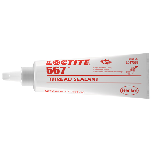 567 High Temperature Thread Sealant, Tube, 250 ml, -53.88° C - 204° C/-65° F - 400° F Duraquip Inc