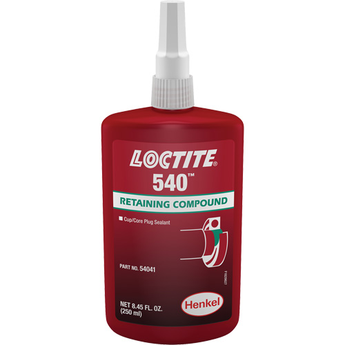Loctite&reg; 540 Retaining Compound, 250 ml, Bottle, Blue Duraquip Inc