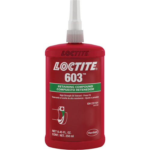 Compos&eacute; de retenue Loctite 603, 250 ml, Bouteille, Vert Duraquip Inc