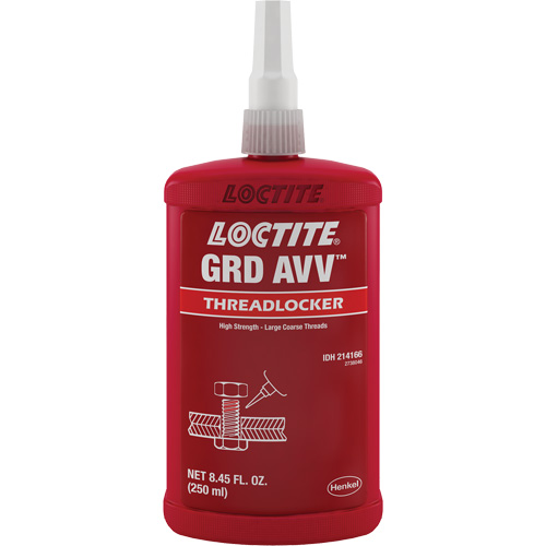 Compos&eacute; de blocage de calibre lettre AVV, Rouge, &eacute;lev&eacute;, 250 ml, Bouteille Duraquip Inc
