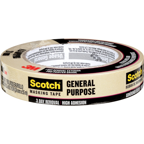 Ruban-cache &agrave; usage g&eacute;n&eacute;ral 2020 Scotch 2020, 24 mm (1") x 55 m (180'), Havane Duraquip Inc