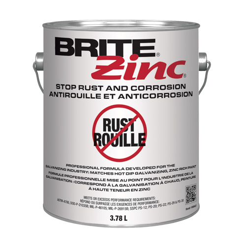 BRITE Zinc&reg; Corrosion Inhibitor, Gallon Duraquip Inc