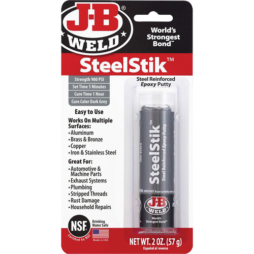 Colle &eacute;poxyde SteelStik, 2 oz, B&acirc;ton, Gris Duraquip Inc