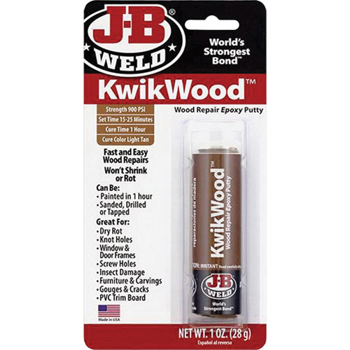 Colle &eacute;poxyde KwikWood, 2 oz, B&acirc;ton, Havane Duraquip Inc