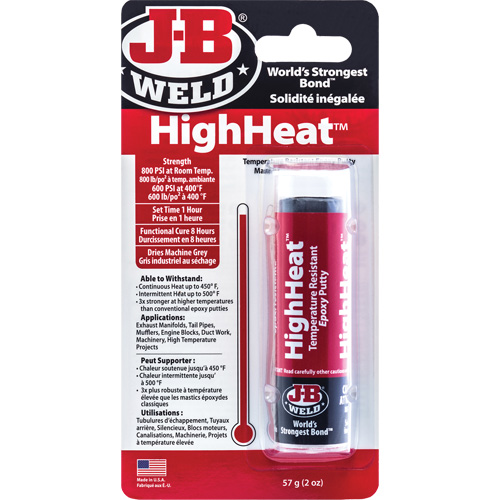 HighHeat Epoxy, 2 oz., Stick, Grey Duraquip Inc