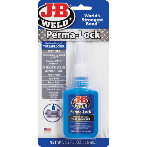 Compos&eacute; de blocage Perma-Lock, Bleu, Moyen, 36 ml, Bouteille Duraquip Inc