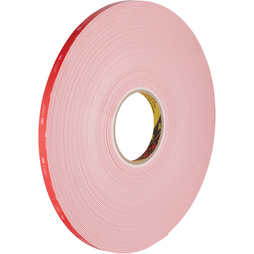 VHB Tape, 32.9 m (108') L x 12.7 mm (1/2") W, 62 mils, Acrylic Duraquip Inc