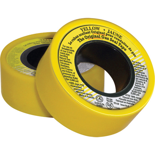 PTFE Thread Sealant Tape, 236" L x 3/4" W, Yellow Duraquip Inc