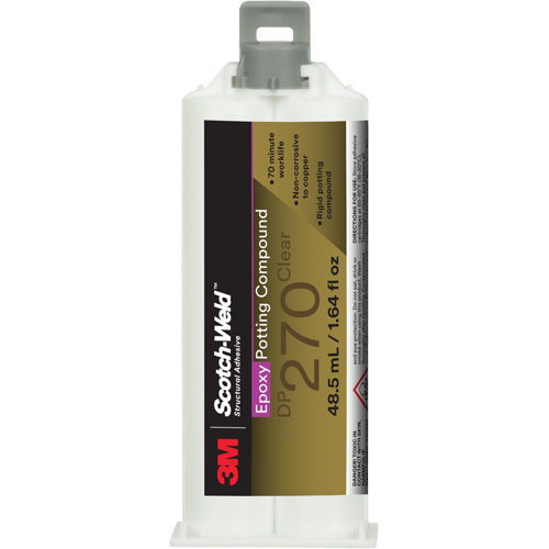 Mat&eacute;riau d'enrobement &eacute;poxyde Scotch-Weld, 1,7 liq. oz./48,5 ml, Cartouche double, Deux composants, Transparent Duraquip Inc