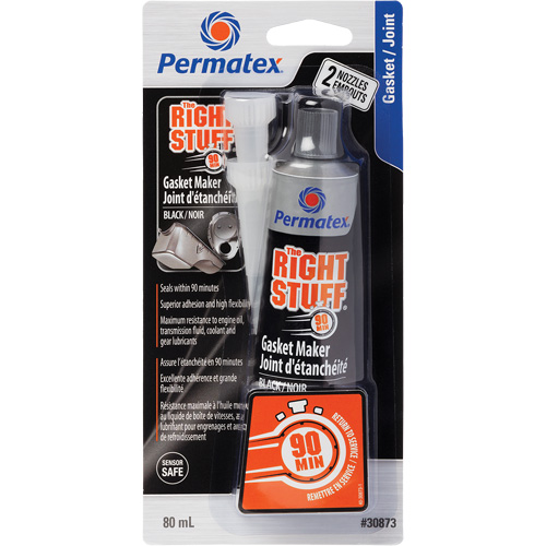 The Right Stuff&reg; 90 Minute Gasket Maker, Tube, Black Duraquip Inc