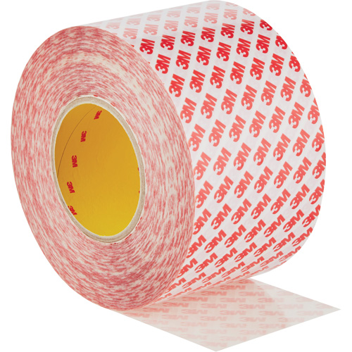Ruban adh&eacute;sif double face, Polyester, 100 mm (3,93") la x 50 m (164') lo, 8 mils &eacute;pais Duraquip Inc
