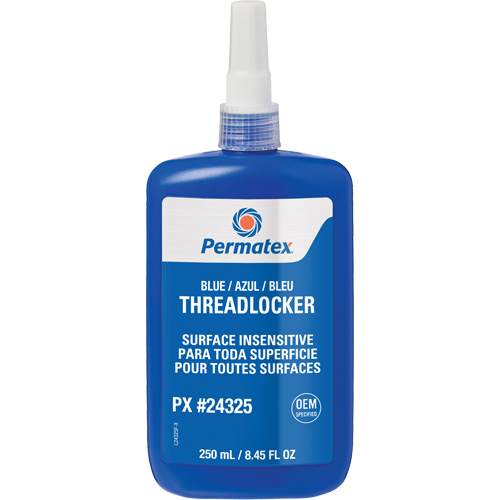 Surface Insensitive Threadlocker, Blue, High, 250 ml, Bottle Duraquip Inc