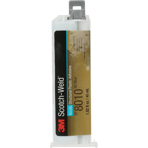 Scotch-Weld Structural Plastic Adhesive, Two-Part, Dual Cartridge, 45 ml, Blue Duraquip Inc
