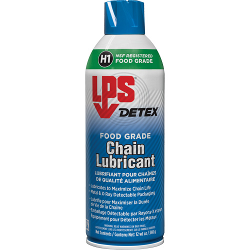 Lubrifiant pour chaîne de qualit&eacute; alimentaire Detex, 12 oz/340 g/430 ml, Canette a&eacute;rosol Duraquip Inc