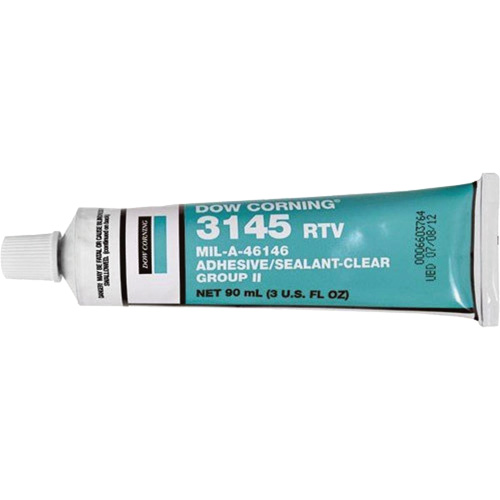 Dowsil RTV 3145 Silicone Adhesive Sealant MIL-A-46146, Tube, Clear Duraquip Inc