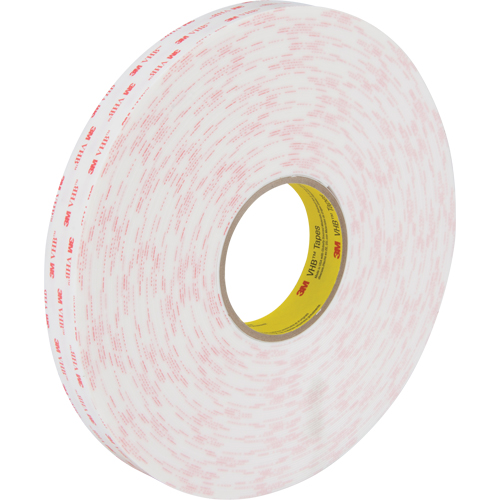 VHB Tape 4950, 33 m (108') L x 25.4 mm (1") W, 45 mils, Acrylic Duraquip Inc